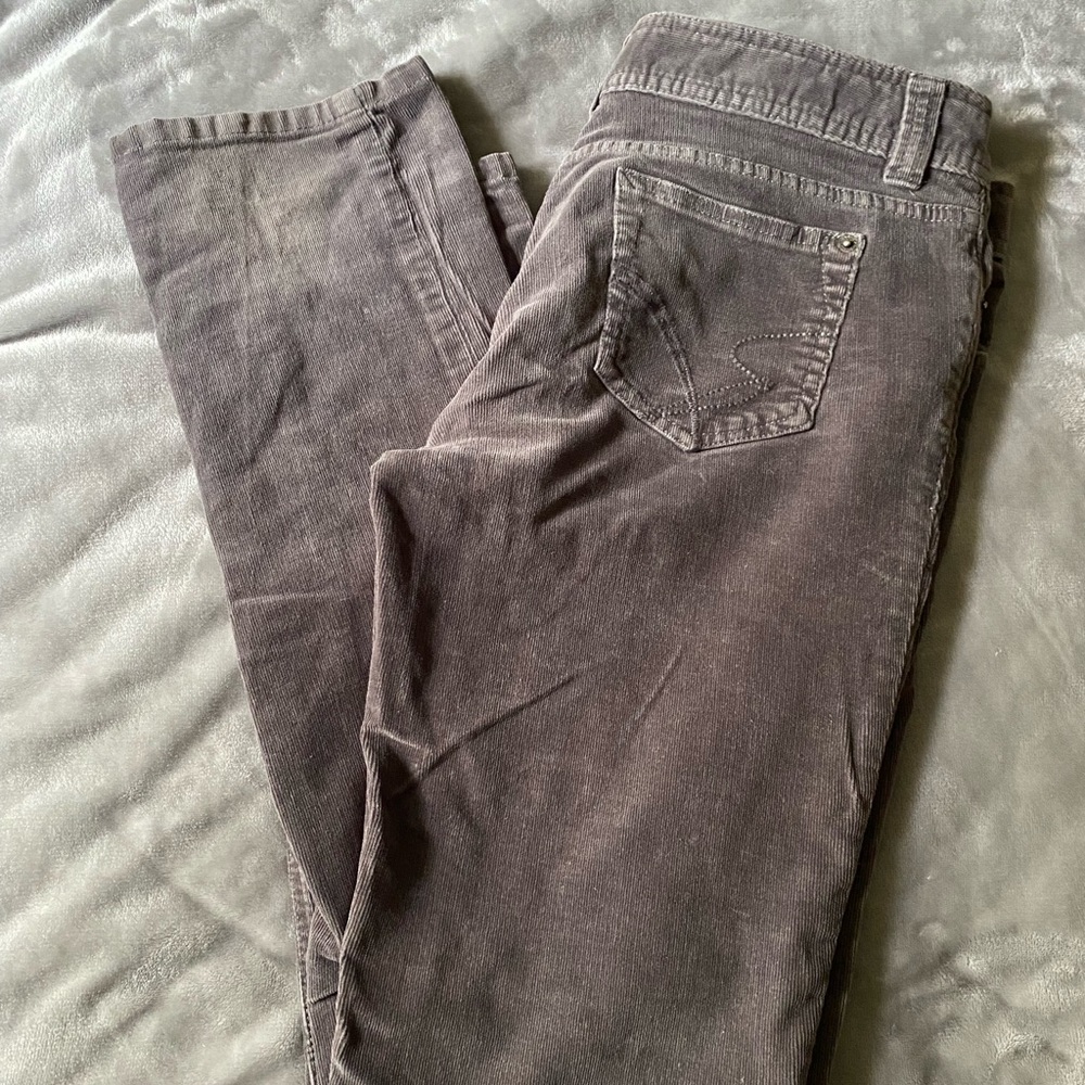Women’s Gray Corduroy Skinny Jeans